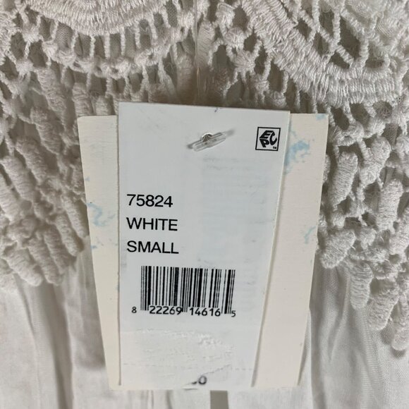 Raviya Women's V-Neck Flutter-Hem White Rayon Swimsuit Cover-Up Dress Size S NWT - Picture 4 of 10